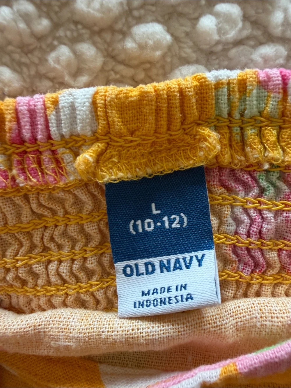 Old Navy Yellow Floral Puff-Sleeve Crop Top